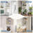 68" Industrial Over-the-Toilet Storage Rack, 4-Tier Space-Saving Bathroom Organizer with Manufactured Wood Shelves and Metal Frame, Black-249815911-244257095
