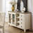 Solid Wood Red Oak gray and white Sideboard