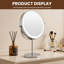 Miroir de maquillage grossissant 8 po à lumière DEL 8 po-1766726963