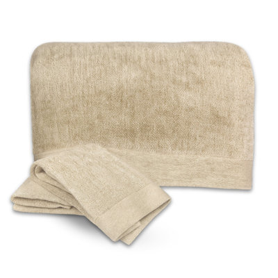 Ensemble de draps de bain et essuie-mains BedVoyage 3 pièces - Viscose de bambou + coton - 600 g / m² - absorbant et résistant aux odeurs