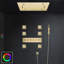 Système de douche thermostatique à panneau tactile à DEL pour installation encastrée au plafond