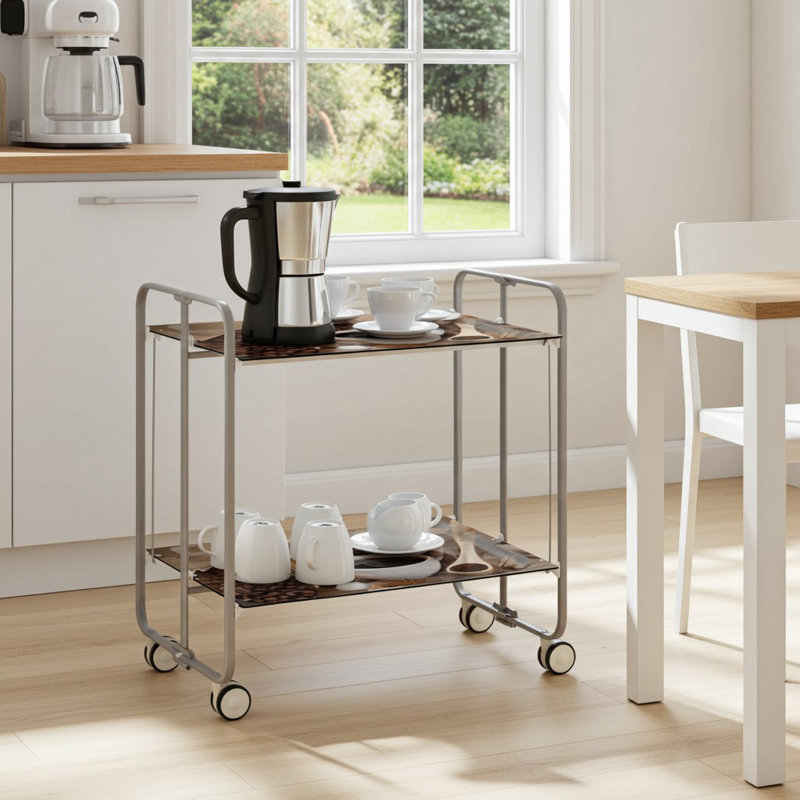 Metal Bar Cart, Brown