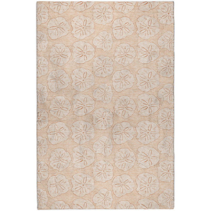 Premium Machine Washable Dream Shag ADS189 Sand Dollar Rug, 8' x 10', Nectarine