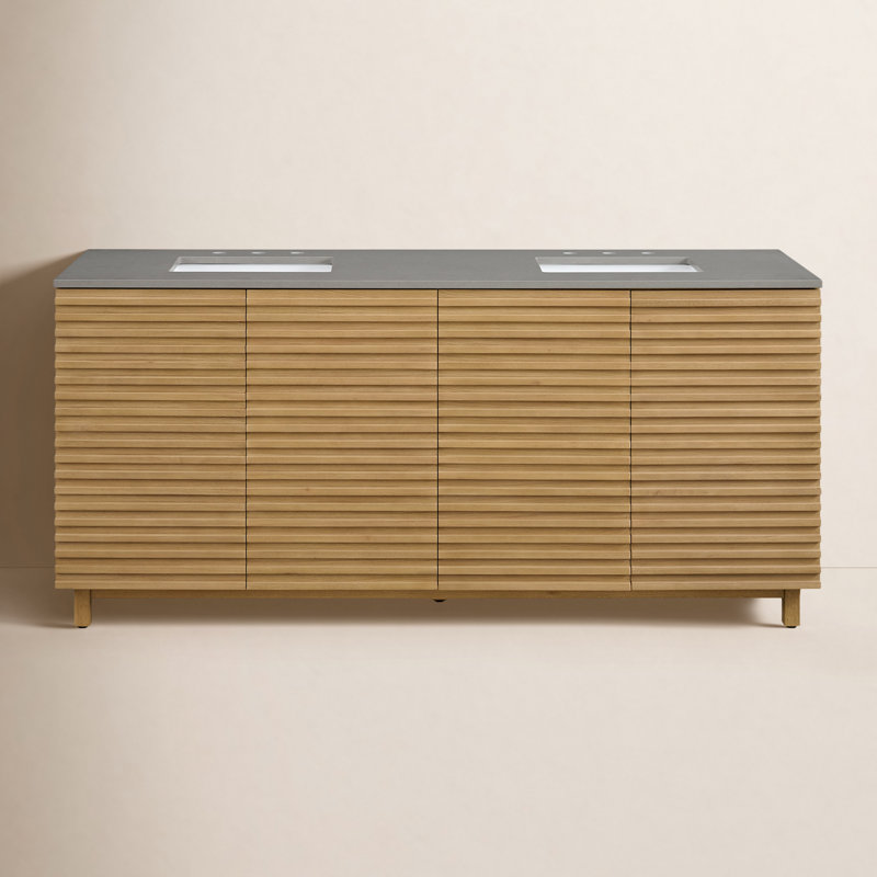 Horizontal Linear 72" Double  Sink Vanity