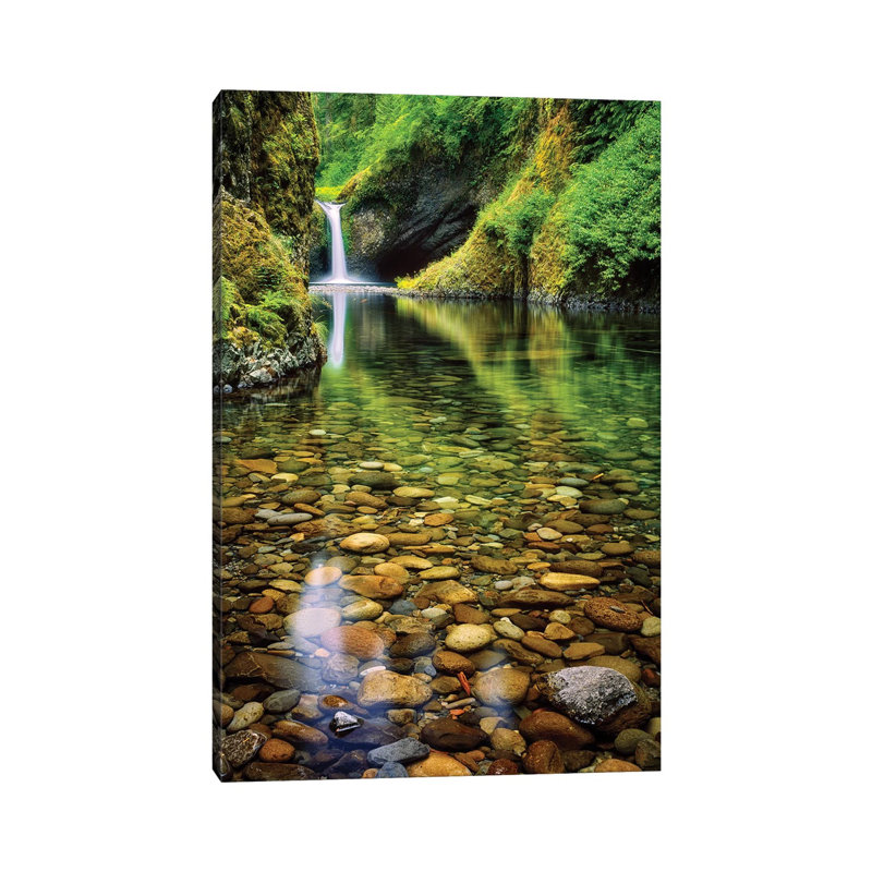 Peeble Falls by Dennis Frates - Print on Canvas, Wrapped Canvas, 66.04cm H x 45.72cm W x 3.81cm D