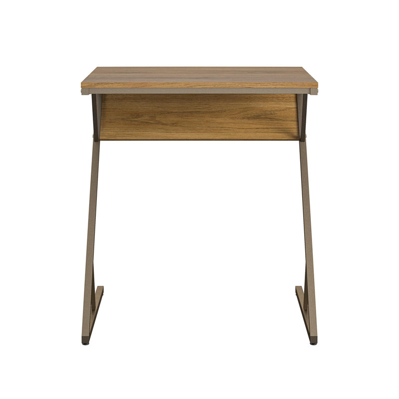 Metal Base Writing Desk, Walnut