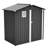 Black Metal Outdoor 6' X 4' Storage Shed, Utility Tool House For Garden Patio, With Lock And Transparent Window, Large Capacity, Quick Assembly Patio Lawn Storage, Lockable Door Ample Space, Easy