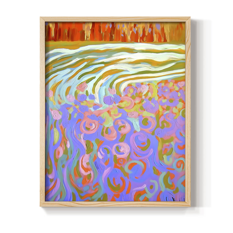 Reproduction encadrée FLORAL Series DLxxxx - bois massif, H 15 po x l 12 po