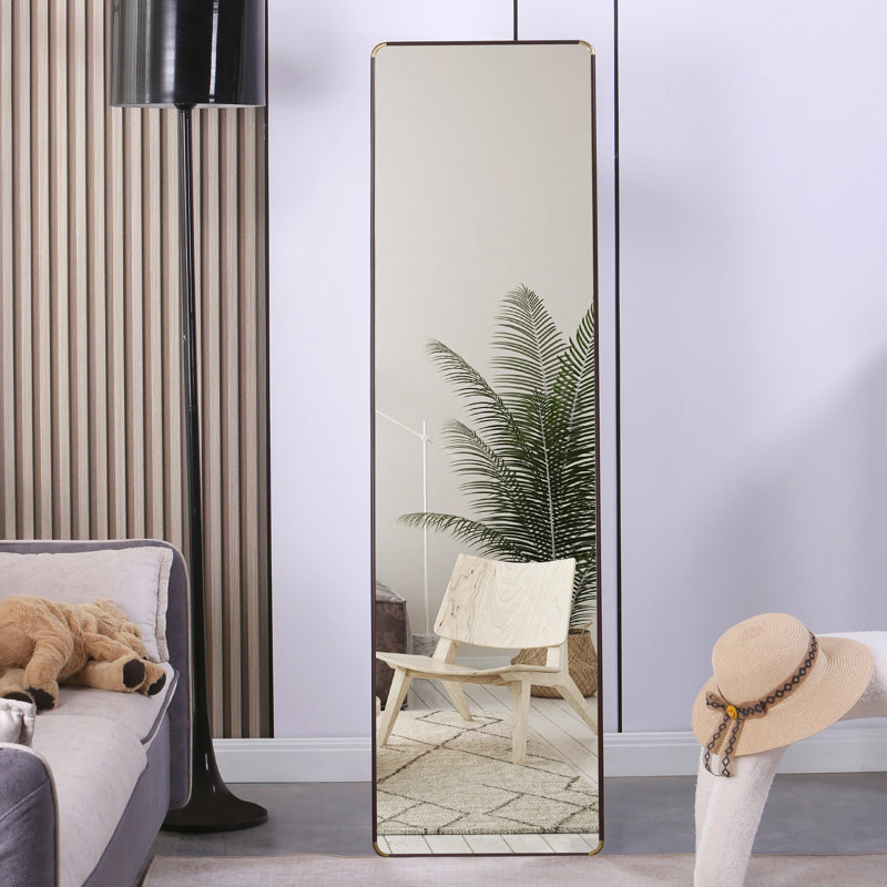 Miroir Kalianne, H 60 po x l 16,5 po, Noir, noir, noir, noir