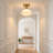 Buckminster 1-Light Vintage Schoolhouse Fluted Glass Semi Flush Mount Ceiling Light  for Hallway-1380074498