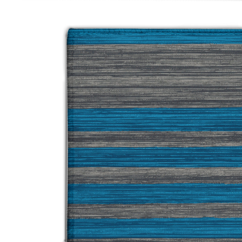 Tapis intérieur / extérieur gris HorizontalStripes, Rectangulaire 2 pi x 3 pi