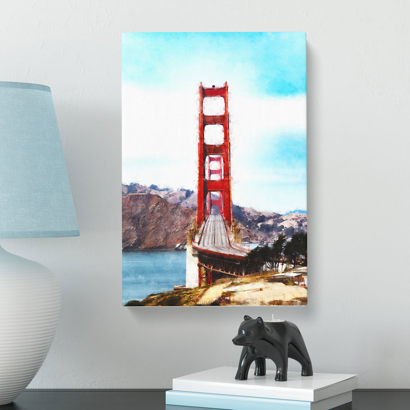 Golden Gate Bridge - Wrapped Canvas Print, 91cm H x 60cm W x 3cm D