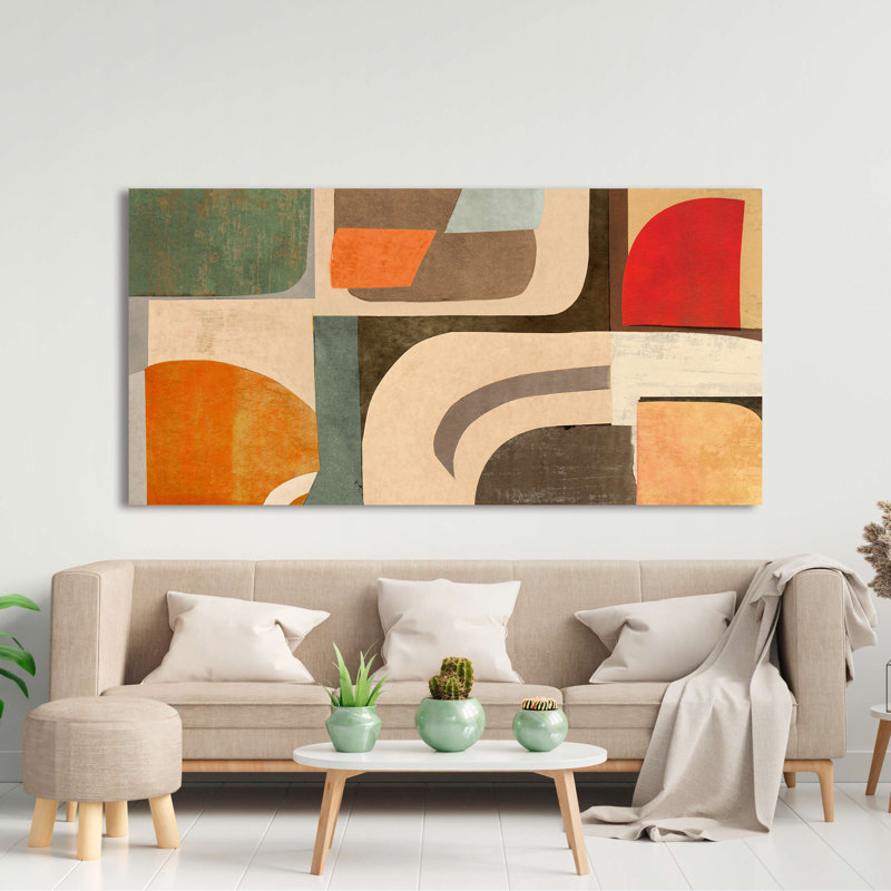 Geometric A Moment In Time by Steve Roja - Wrapped Canvas Print, 35cm H x 70cm W
