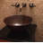 14" Round Copper Vessel Bathroom Sink--Handmade