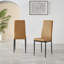 Modern Design Metal Round Glass Contemporary Dining Table & 4 Luxury Faux Leather Dining Chairs-70367372