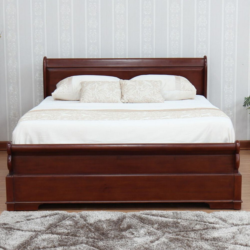 Heise Solid Wood Storage Bed, Super King