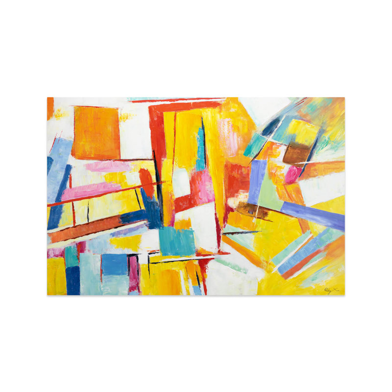 Colorful Illusion Hand Painted Acrylic Painting
