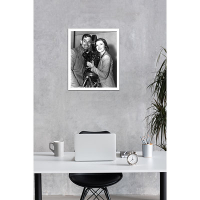 " Smiling Clark Gable And Myrna Loy Looking Away "