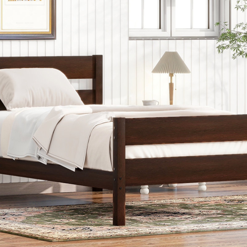 Coleman Bed With Headboard And Footboard, Twin, Espresso/White