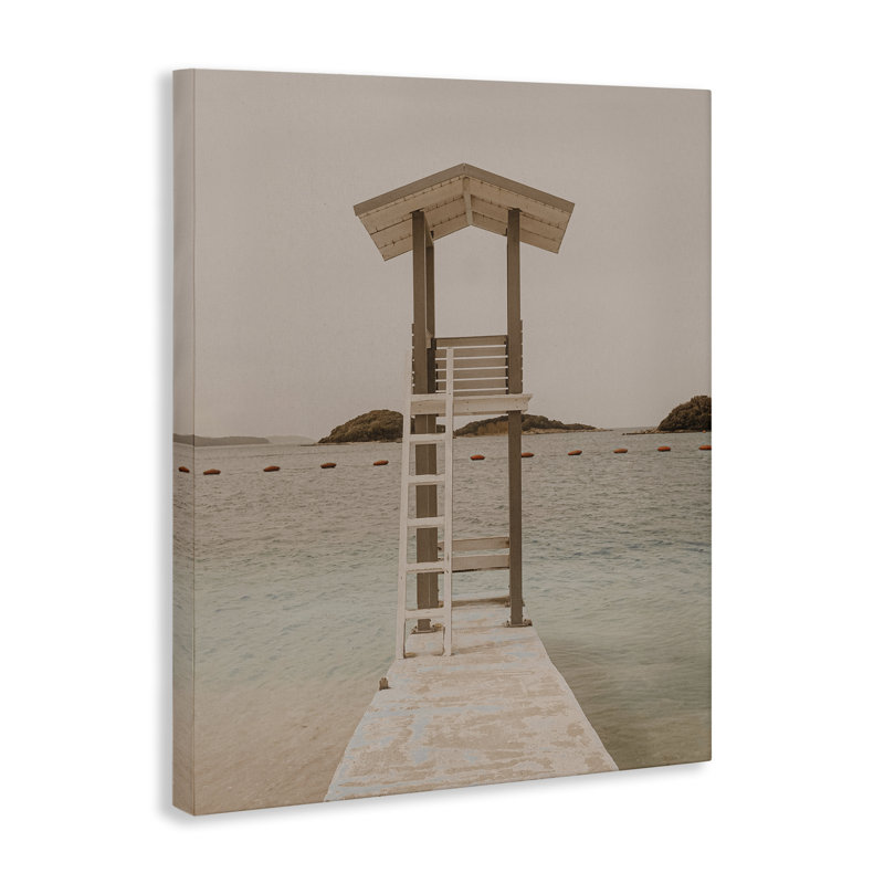 Art mural sur toile Beach Lifeguard Lookout par LSR Design Studio bp-508_CN, H 48 po x l 36 po