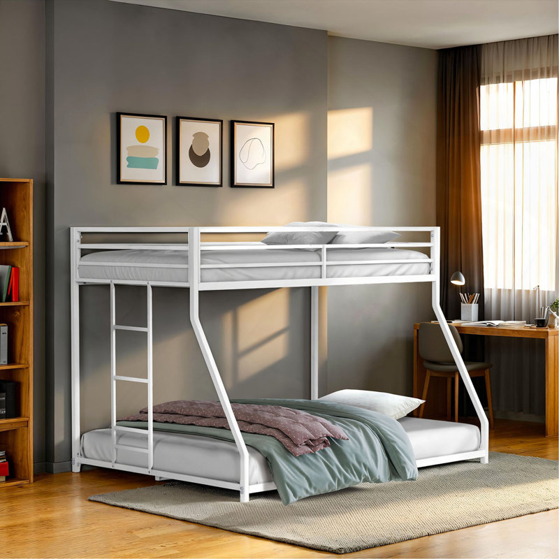 Mobilier de chambre à coucher en métal, Blanc mat, Jumeaux sur complet