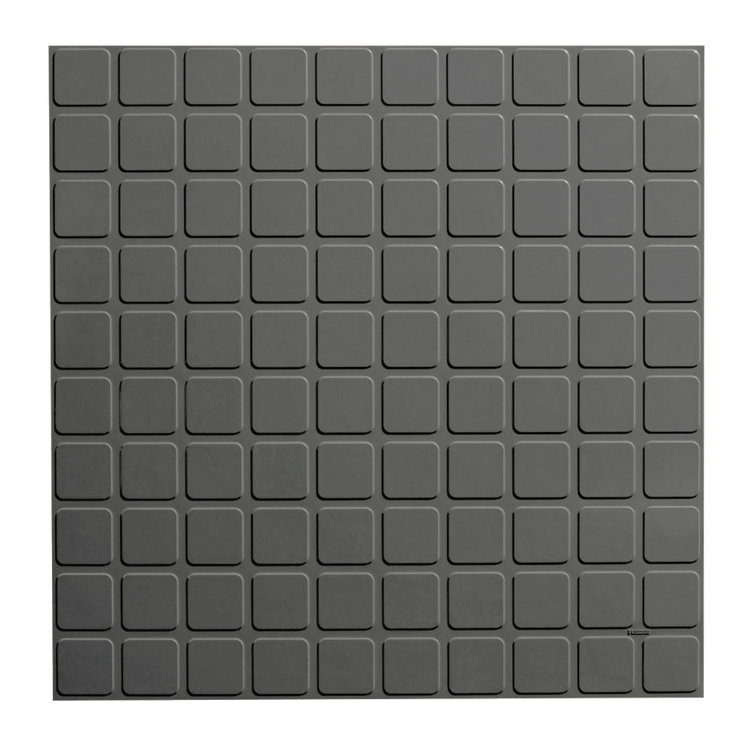 ROPPE 1.6'' W x 1.6'' L Garage Flooring Tiles in Charcoal