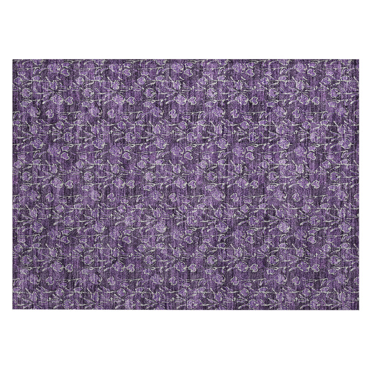 Azniv Washable Floral Indoor / Outdoor Rug