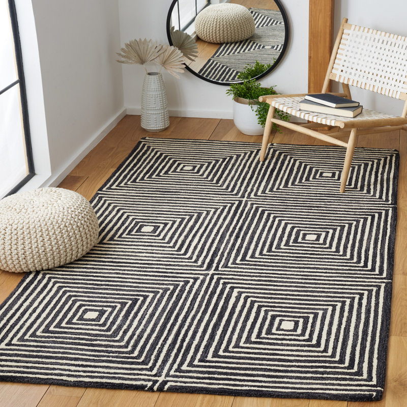 Swansea Wool Geometric Indoor Rug, Rectangle 5' x 8'