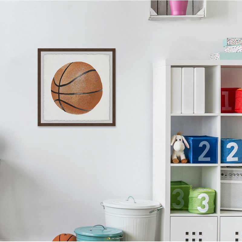 Impression encadrée «Jouons au basketball» par Marionville, H 18 po x l 18 po x P 1,5 po