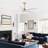 Chanille 5-Blade Solid Wood Ceiling Fan with LED Light and Remote Control-1492052468-1492052469-1492052466