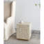 Tabouret de 14 po x 14 po x 18 po Adaire, de couleur crème, de motifs de losanges, d'une base en laiton et d'un mobilier d'intérieur polyvalent
