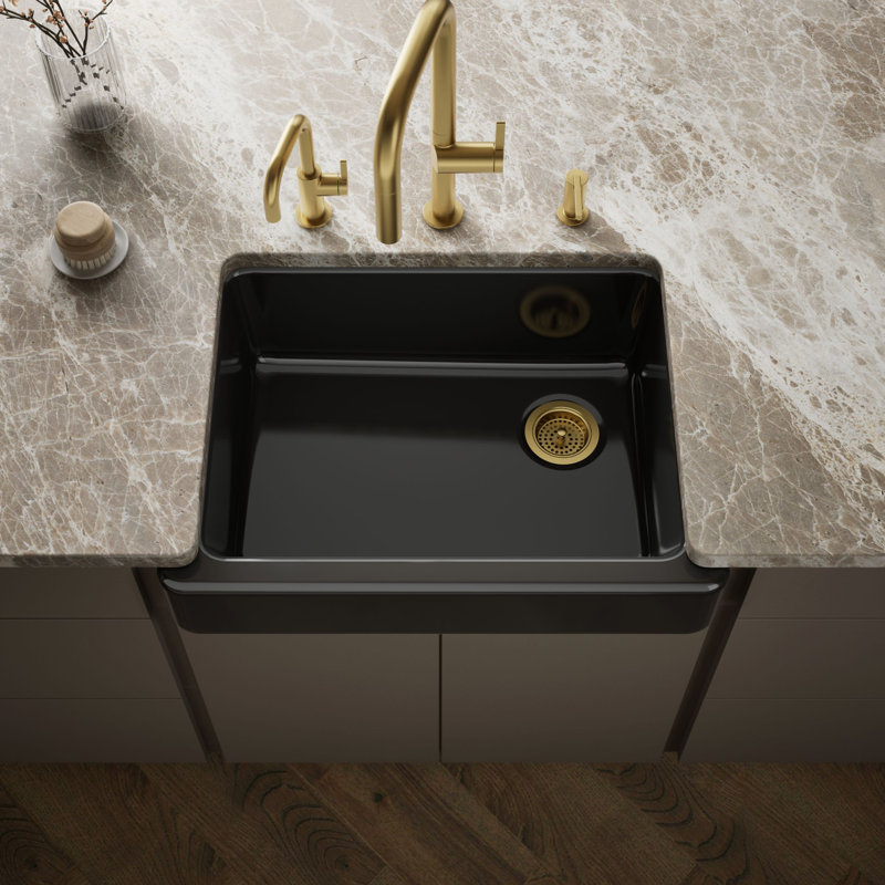 Whitehaven® 30" L x 22" W Farmhouse Kitchen Sink, Black