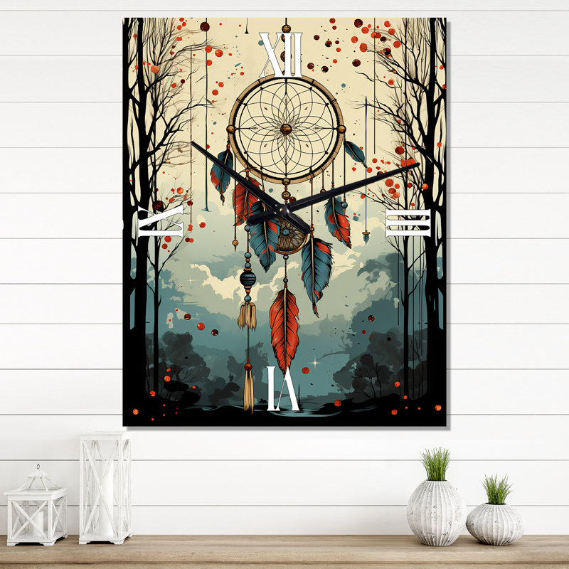 Paramus - Horloge murale rétro Dream Catcher, Médium
