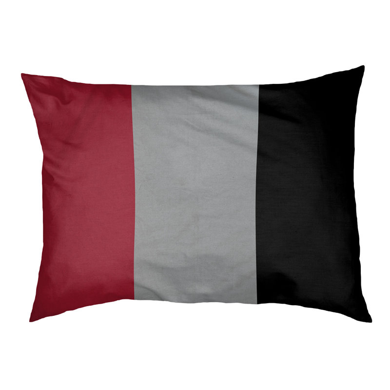 Coussin pour chien Denver, Moyen (H 6,5 po x l 40 po x P 30 po), Rouge / argent / noir