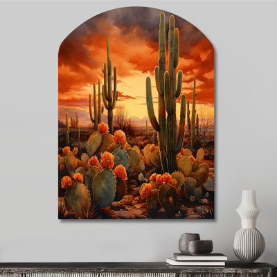 «Breccan - Cactus Arch», reproduction d'art asymétrique pêche
