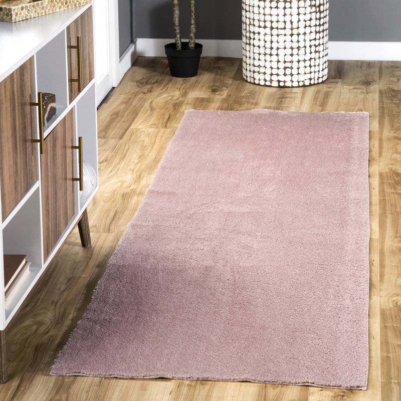 Solid Colour Shag Area Rug, Runner 76 x 183cm
