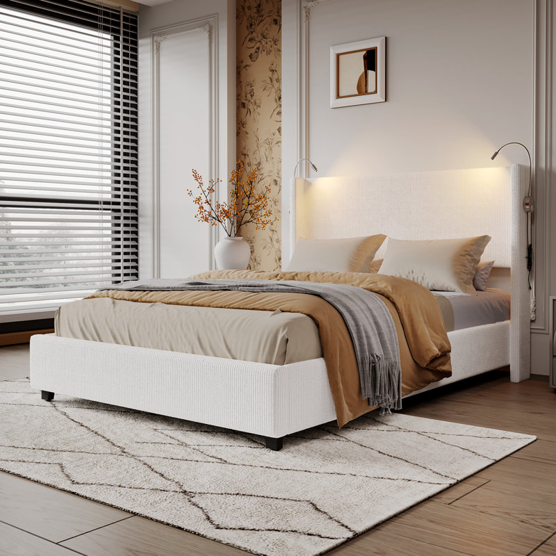 Bed, Beige