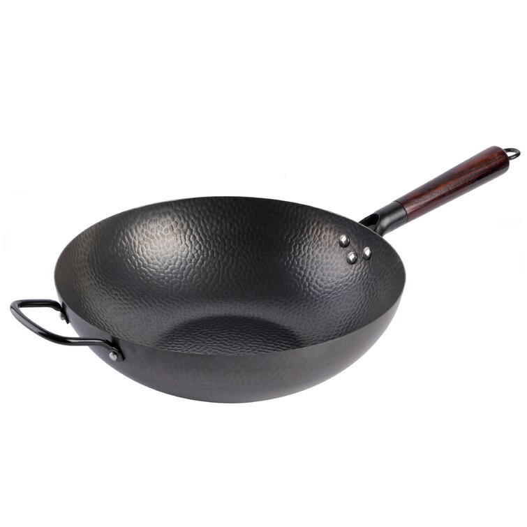 Carbon Steel Wok Pan 13 Inch Nonstick Woks & Stir-Fry Pans Set