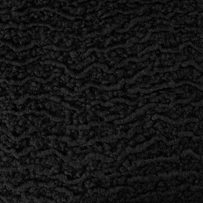 Sherpa Fabric | Boucle Sherpa Fabric with Backing Fabric | Color Black