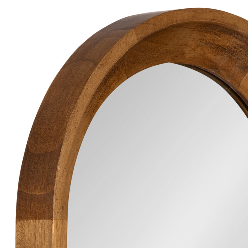 Hatherleigh Slim Arched Wall Mirror, Brown Wood