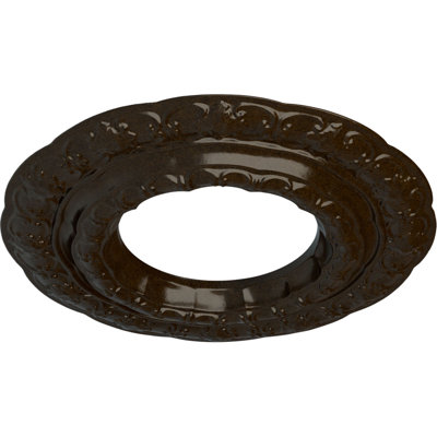 Endurathane Lisbon Ceiling Medallion, 15 3/8"OD x 7"ID x 1"P (Fits Canopies up to 7"), Hand-Painted Bronze Finish