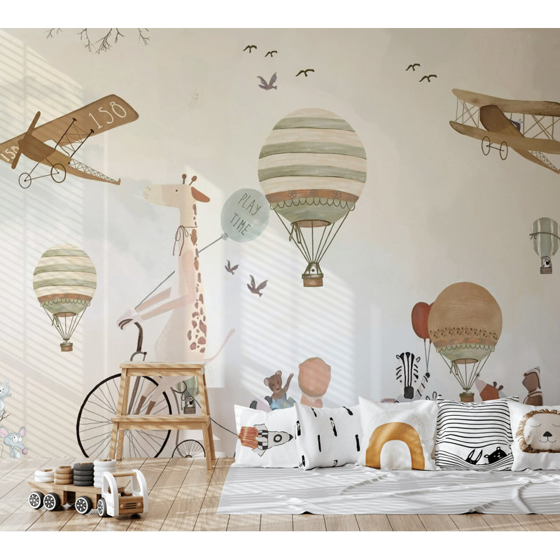Papier peint Whimsical Safari Adventures, L 108 po x L 72 po