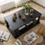 Table basse rétro avec pieds de colonne de vase artistique - Table de centre en bois de placage de pin pour salon ou bureau-542428898