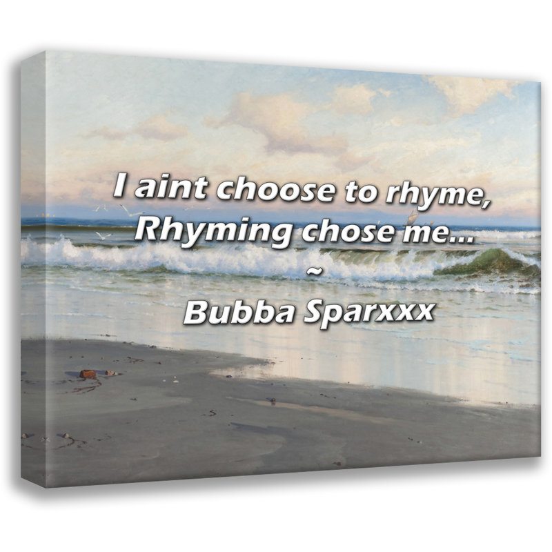 Citation de Bubba Sparxxx: Je ne choisis pas de rimer, Rhyming m'avait choisi ..., H 15 po x l 18 po
