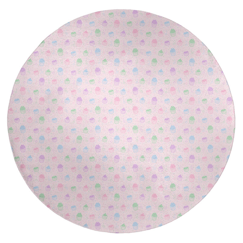 Chenille Indoor Rug, Round 5'