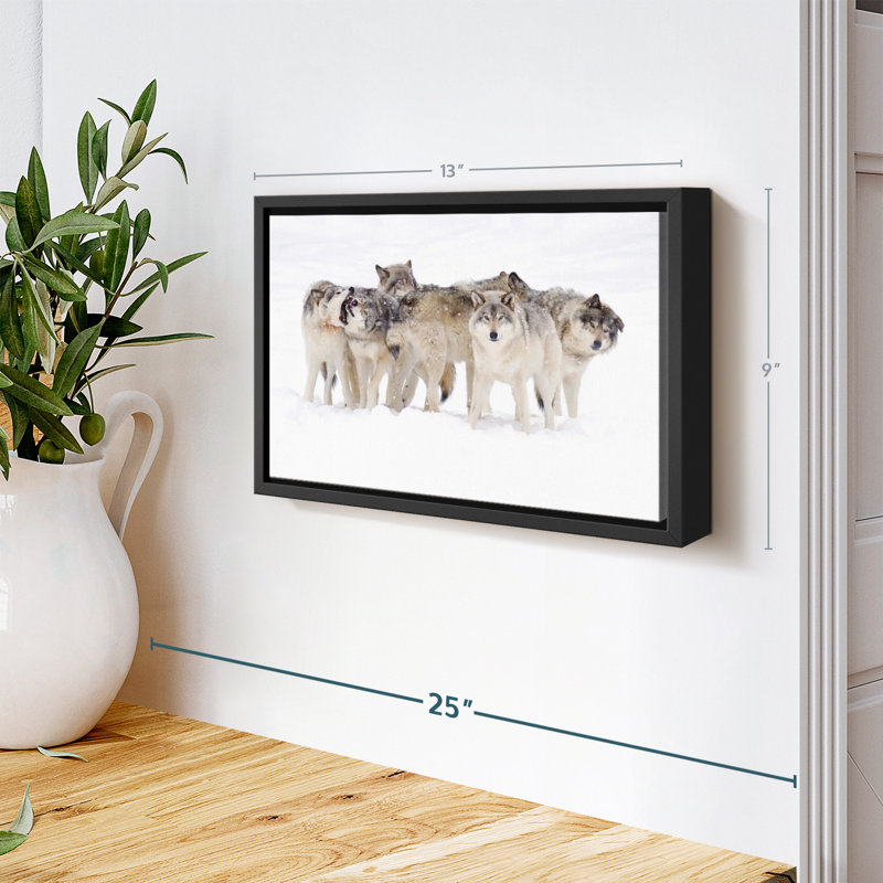«Timber Wolf Pack Wall Art», H 9 po x l 13 po