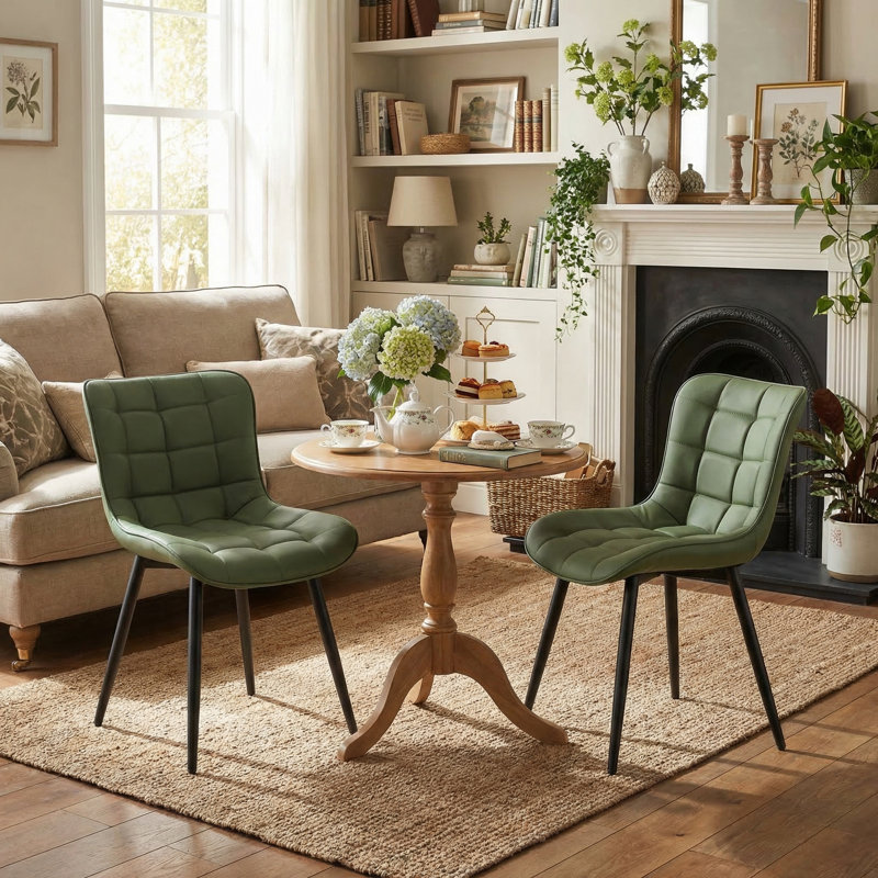 Chaise d'appoint à oreilles Heitger, Vert