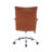 Abba 23.2''W Luxury Faux Leather Caramel Office Chair with Padded Arms-342761276