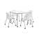 Dailey-" Lola Set 42" L Square Breakroom Table and Chair Set