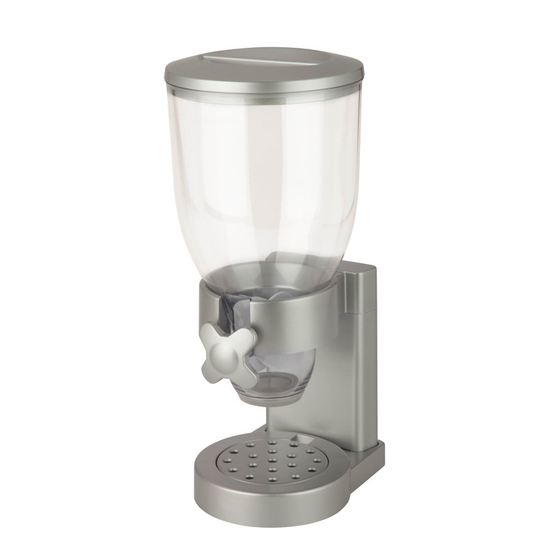 Silver Chrome Single Food Dispenser with BPA-Free Finish